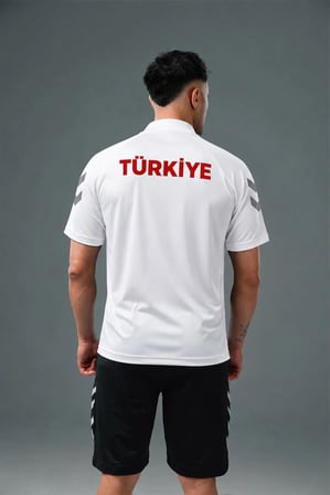 Hummel Armin Milli Takım Pamuklu Antrenman Tişört Beyaz