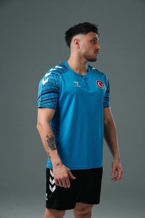 Hummel Milli Takım Line Kamp Tişört Turkuaz