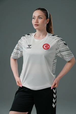 Hummel Milli Takım Line Antrenman Tişört Beyaz