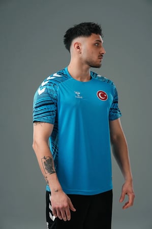Hummel Milli Takım Line Antrenman Tişört Turkuaz