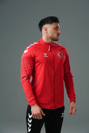 Hummel Milli Takım Line Kamp Eşofman Üstü Kırmızı