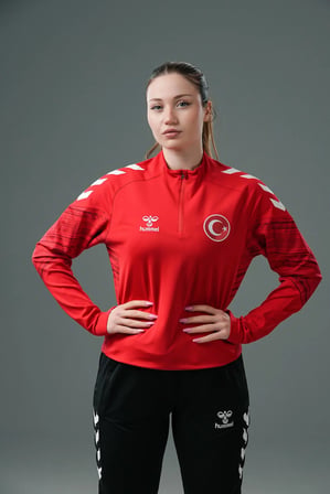 Hummel Milli Takım Line Antrenman Eşofman Üstü Kırmızı