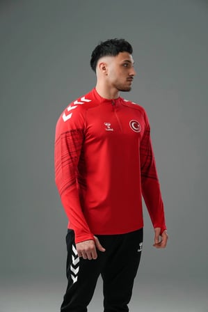 Hummel Milli Takım Line Antrenman Eşofman Üstü Kırmızı