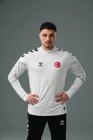 Hummel Milli Takım Line Antrenman Eşofman Üstü Beyaz