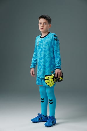 Hummel Line Kaleci Tek Üst Forma Turkuaz Çocuk