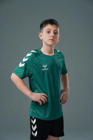 Hummel Line Antrenman Tişört Yeşil Çocuk