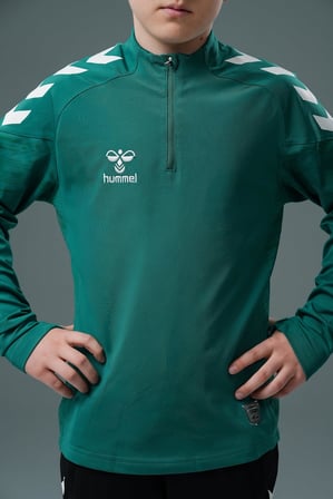 Hummel Line Antrenman Eşofman Üstü Yeşil Çocuk