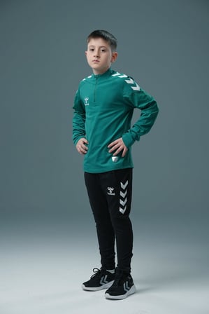 Hummel Line Antrenman Eşofman Üstü Yeşil Çocuk