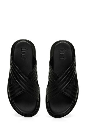 İnci Latef 4fx Siyah Erkek Terlik