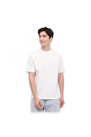 Lumberjack C Neck Bs60 4Fx Krem Erkek T-Shirt