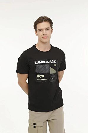 A101699359 101699359 Ml Jerry 11Urb1015 4Fx Lumberjack Erkek T-shirt Siyah