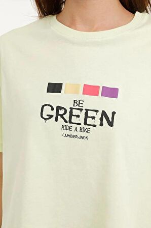A101570137 101570137 Wl Vanılla 11Md1056 Lumberjack Kadın T-shirt NEON YEŞİL