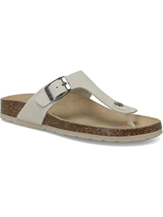 LUMBERJACK JOLIE P 4FX HAKİKİ DERİ BEYAZ PARMAK ARASI COMFORT TERLİK