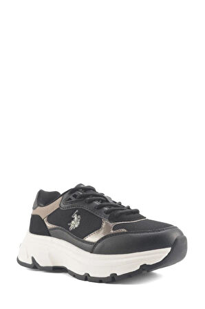 U.S.POLO ASSN.VIAVAI 4PR SİYAH COMFORT CASUAL ANATOMİK SPOR AYAKKABISI