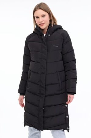 Lumberjack WL ULRIKA 3UKR102 4PR 101782458 Kadın Uzun Mont Siyah XS-XL 