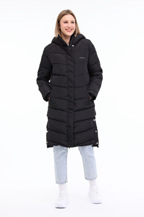 Lumberjack WL ULRIKA 3UKR102 4PR 101782458 Kadın Uzun Mont Siyah XS-XL 