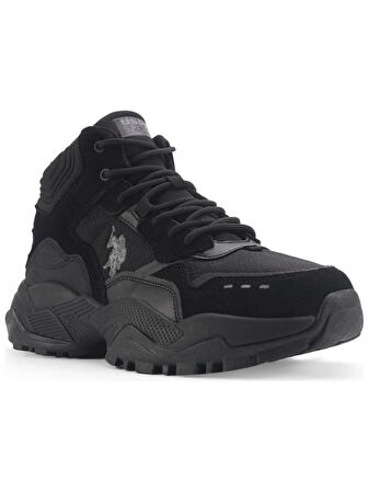 U.S.POLO ASSN YOTA HI 4PR SİYAH SİYAH COMFORT CASUAL ANATOMİK SPOR AYAKKABISI