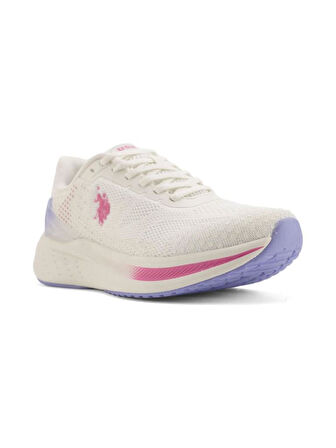 U.S.POLO ASSN.BLAKE 4PR KIRIK BEYAZ LİLA COMFORT CASUAL ANATOMİK SPOR AYAKKABI