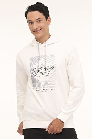 Lumberjack 4W ML RENATO 17SD1047 4PR Erkek  Kırık Beyaz Sweatshirt