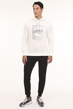 Lumberjack 4W ML RENATO 17SD1047 4PR Erkek  Kırık Beyaz Sweatshirt