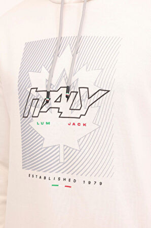 Lumberjack 4W ML RENATO 17SD1047 4PR Erkek  Kırık Beyaz Sweatshirt