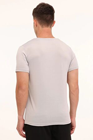101876643 MB CT1328 MLN TSH 4PR Gri Erkek Kısa Kol T-Shirt