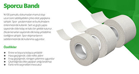 Medikalcim  Sport Tape Sporcu Bandı 10 m x 3,75 cm 1 Adet