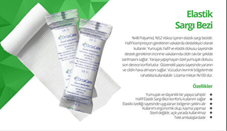 Medikalcim  Elastik Sargı Bezi 15 cm x 2 m	25 Adet