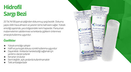 Medikalcim  Hidrofil Sargı Bezi 5 cm x 1,5 m 50 Adet