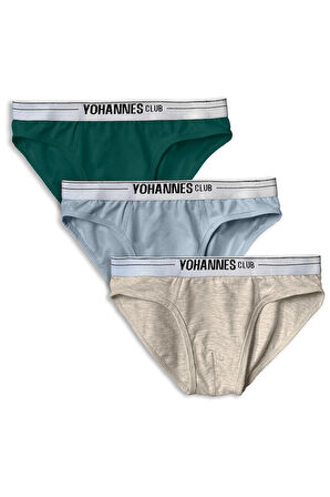 Yohannes Club, Erkek Çocuk, Pamuklu Slip Külot, 3'lü Paket, Çok Renkli