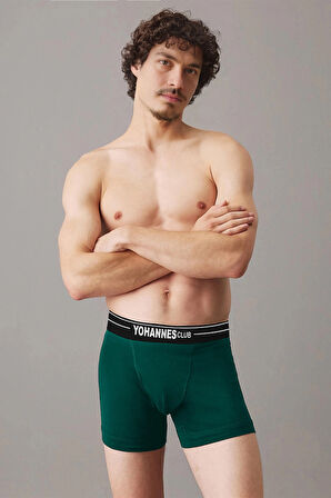 Yohannes Club, Erkek Özel Bölmeli Pamuklu Boxer, Renk Seçenekli, Tekli Paket