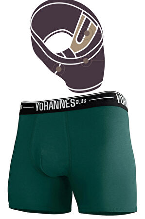 Yohannes Club, Erkek Özel Bölmeli Pamuklu Boxer, Renk Seçenekli, Tekli Paket