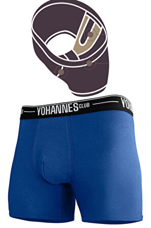 Yohannes Club, Erkek Özel Bölmeli Pamuklu Boxer, Renk Seçenekli, Tekli Paket