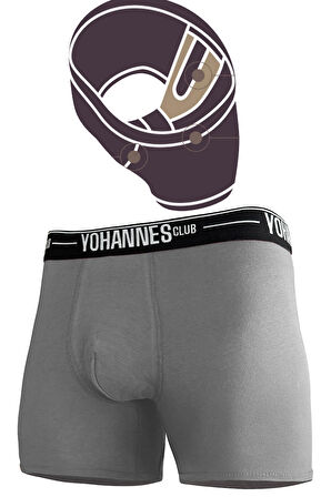 Yohannes Club, Erkek Özel Bölmeli Pamuklu Boxer, Renk Seçenekli, Tekli Paket
