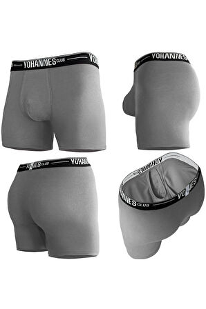 Yohannes Club, Erkek Özel Bölmeli Pamuklu Boxer, Renk Seçenekli, Tekli Paket