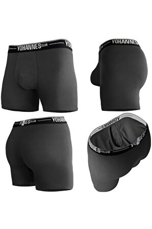 Yohannes Club, Erkek Özel Bölmeli Pamuklu Boxer, Renk Seçenekli, Tekli Paket