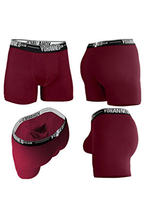 Yohannes Club, Erkek Özel Keseli Pamuklu Boxer, Renk Seçenekli, Tekli Paket