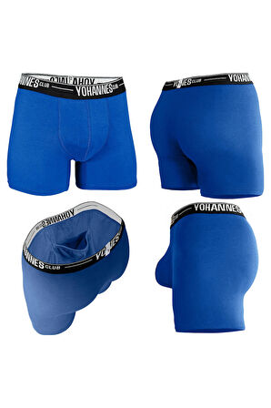 Yohannes Club, Erkek Özel Keseli Pamuklu Boxer, Renk Seçenekli, Tekli Paket