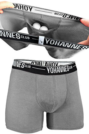 Yohannes Club, Erkek Özel Keseli Pamuklu Boxer, Renk Seçenekli, Tekli Paket