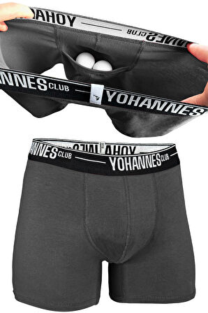 Yohannes Club, Erkek Özel Keseli Pamuklu Boxer, Renk Seçenekli, Tekli Paket