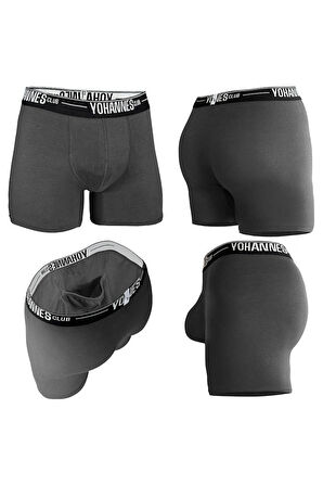 Yohannes Club, Erkek Özel Keseli Pamuklu Boxer, Renk Seçenekli, Tekli Paket