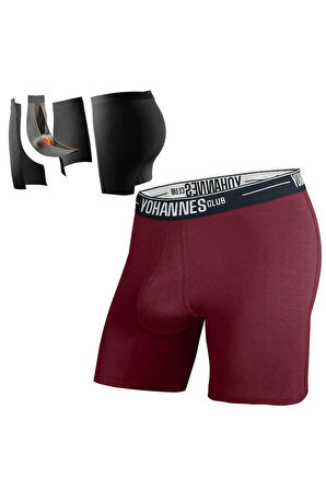 Yohannes Club, Erkek Özel Seperatörlü Pamuklu Boxer, Renk Seçenekli, Tekli Paket