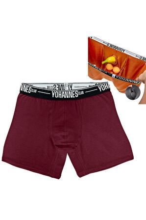 Yohannes Club, Erkek Özel Anatomik Pamuklu Boxer, Renk Seçenekli, Tekli Paket
