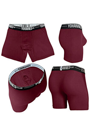 Yohannes Club, Erkek Özel Anatomik Pamuklu Boxer, Renk Seçenekli, Tekli Paket