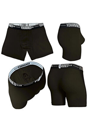 Yohannes Club, Erkek Özel Anatomik Pamuklu Boxer, Renk Seçenekli, Tekli Paket