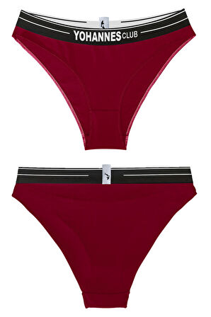 Yohannes Club, Kadın Pamuklu İç Çamaşırı Takımı, Renk Seçenekli, (Bralet-Kemerli Bikini Slip)