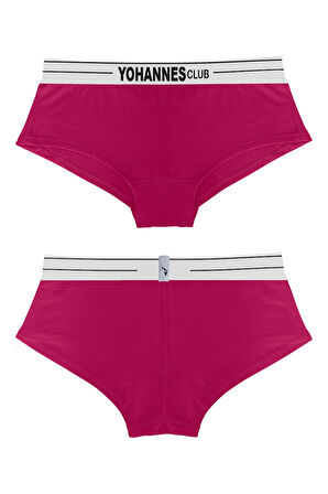 Yohannes Club, Kadın Pamuklu İç Çamaşırı Takımı, Renk Seçenekli, (Üçgen Sütyen-Kemerli Boyshort-Boxer Külot)