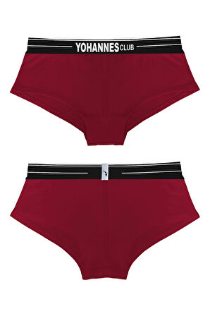 Yohannes Club, Kadın Pamuklu İç Çamaşırı Takımı, Renk Seçenekli, (Üçgen Sütyen-Kemerli Boyshort-Boxer Külot)