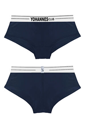 Yohannes Club, Kadın Pamuklu İç Çamaşırı Takımı, Renk Seçenekli, (Üçgen Sütyen-Kemerli Boyshort-Boxer Külot)
