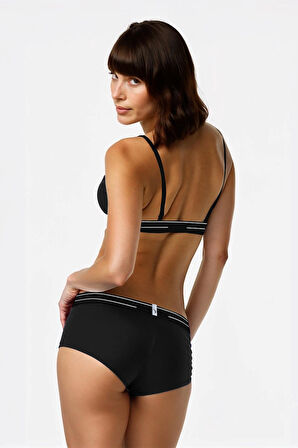 Yohannes Club, Kadın Pamuklu İç Çamaşırı Takımı, Renk Seçenekli, (Üçgen Sütyen-Kemerli Boyshort-Boxer Külot)